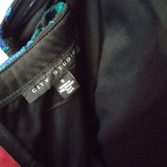 City Studios + Juniors' Blue Embroidered Dress - Picture 7 of 8